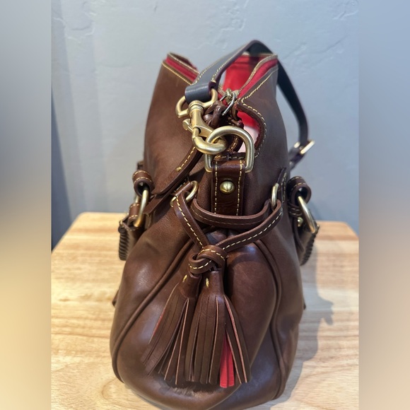 Dooney & Bourke Brown Leather Shoulder Bag - Picture 8 of 9